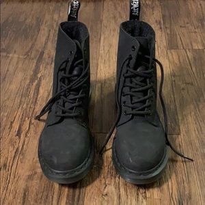 Faux fur lined doc martens